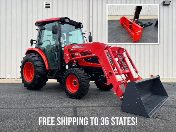 Kioti NX5510 HST Cab Tractor with Free Shipping + Snowblower
