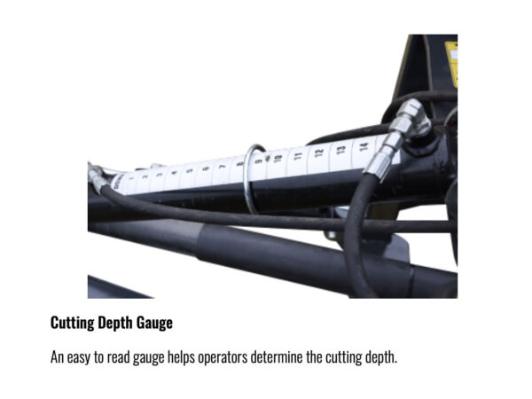 Cutting Depth Gauge on Reist Swing Arm Stump Grinder