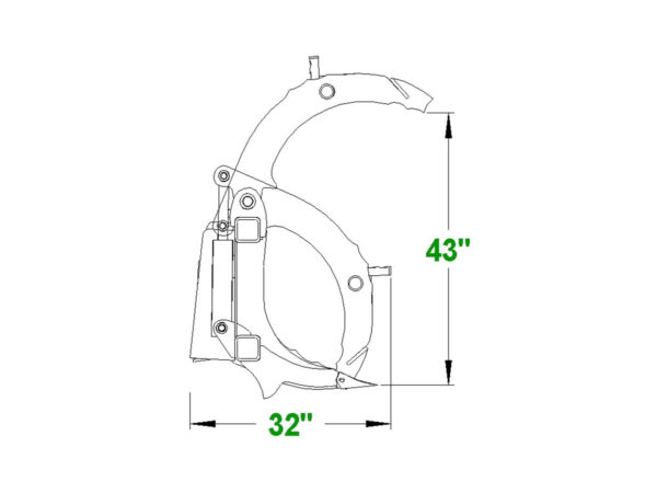 IronCraft Severe Duty Grapple Rake Dimensions Diagram