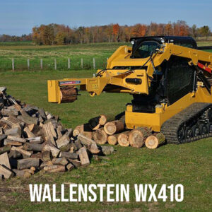 Wallenstein WX410 Log Splitter for Skid Steers, In Use