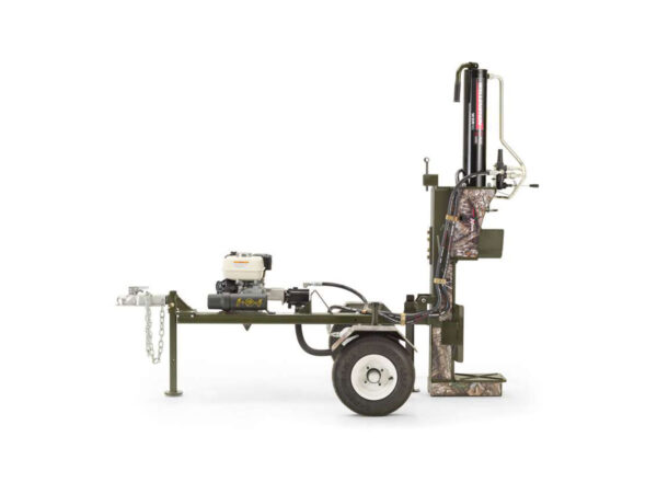 Wallenstein WXR740 Log Splitter in Vertical Splitting Position, Side View