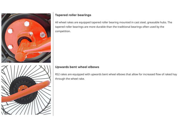 BEFCO RS2 Hay Wheel Rake Standard Features 01