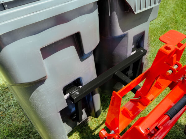 Catch Bar Holder on Trash Can Hauler