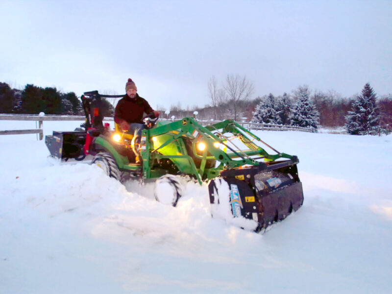 HLA 1500 Snow Pusher Back Drag on John Deere 1025R