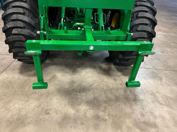 Back View of Double Trash Can Hauler in Green
