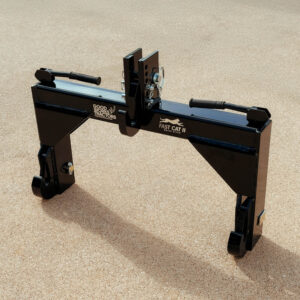 Front View of GWT Fast Cat II 3-Point Quick Hitch