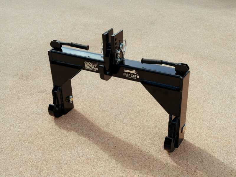 Front View of GWT Fast Cat II 3-Point Quick Hitch