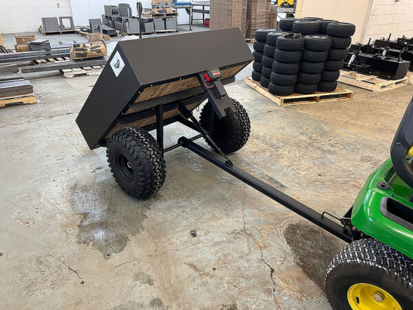 Alternate View of ATV Trailer in Dump Position