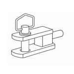 Line drawing of a clevis style trailer hitch