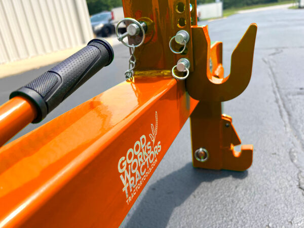 Adjustable Top Hook with Quick Change Pins on Orange Fast Cat I