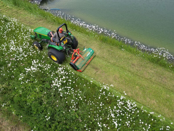 Mowing Pond Perimeter with Wessex WFM Flail Mower