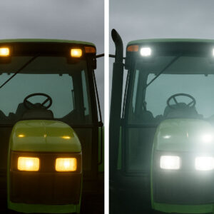 Ultra White Bright LED Bulb (Right) Compared to OEM Bulb (Left)