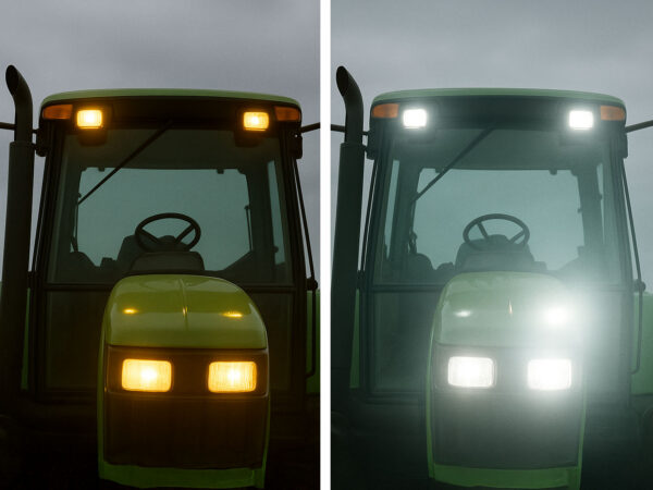 Ultra White Bright LED Bulb (Right) Compared to OEM Bulb (Left)